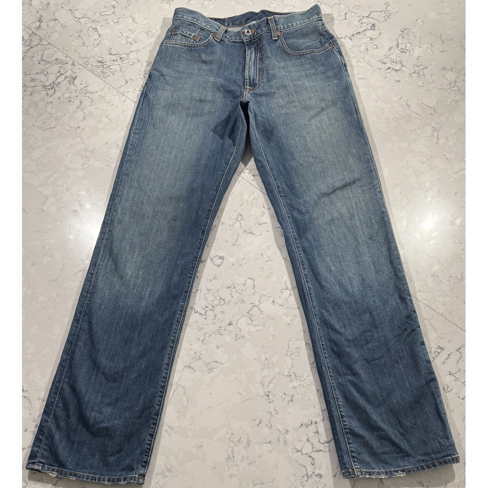 VTG Y2K Lucky Brand Dungarees Straight Leg Jeans Mens 30 Blue Medium Wash USA